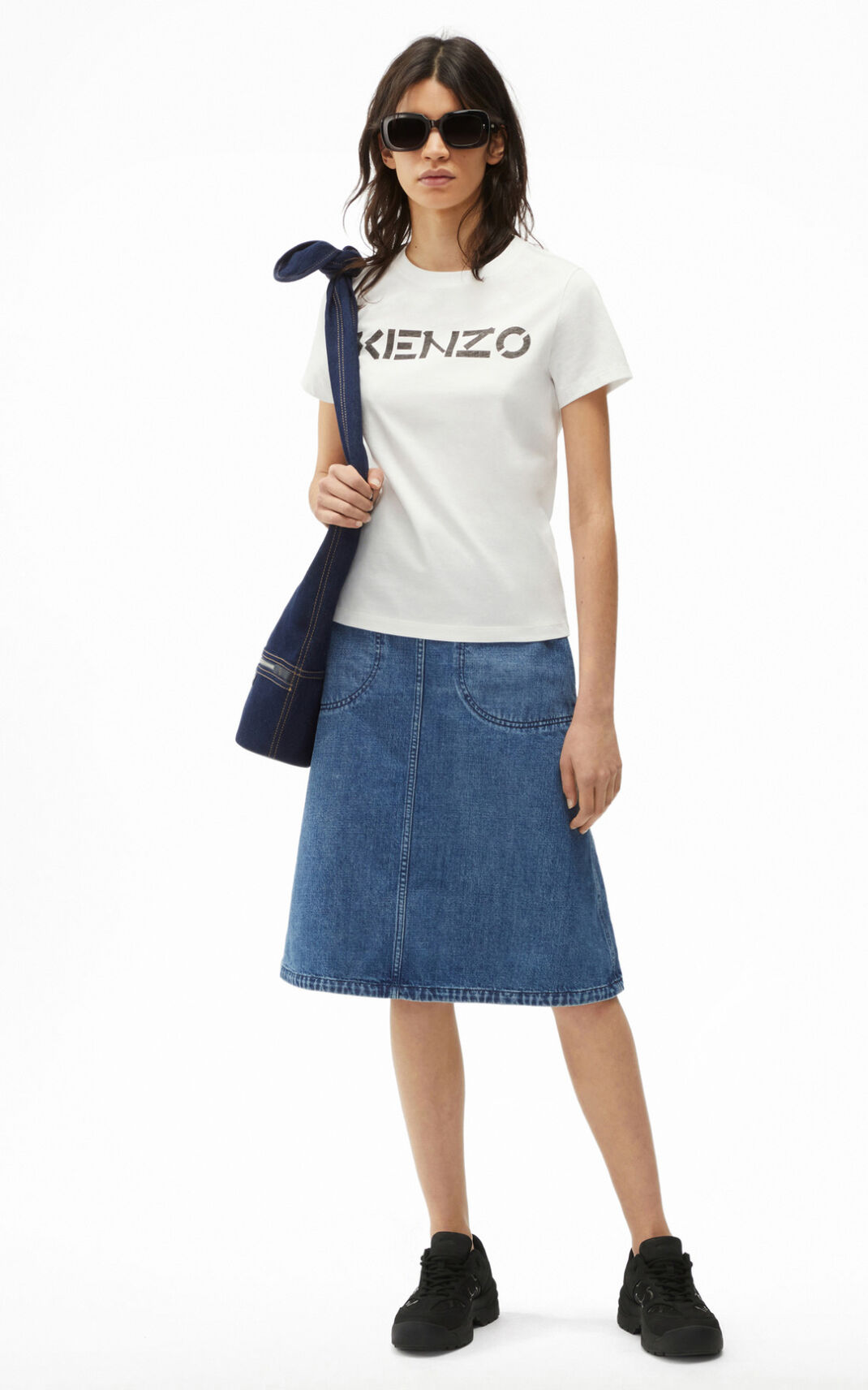 Kenzo Logo Ženska Majice Bela SI-5538123